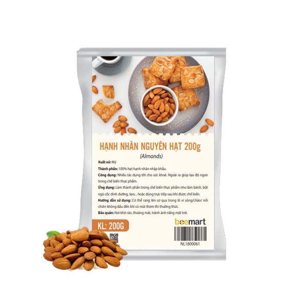 Hạnh nhân nguyên hạt 200gr