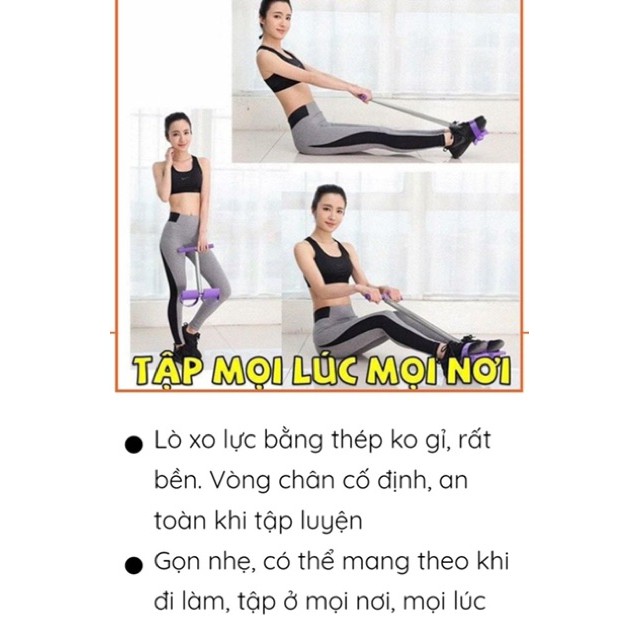 (Có video] Dây kéo lò xò tập lưng bụng Tummy Trimmer hàng cao cấp siêu chắc chắn - dây tập tại nhà đơn giản hiệu quả