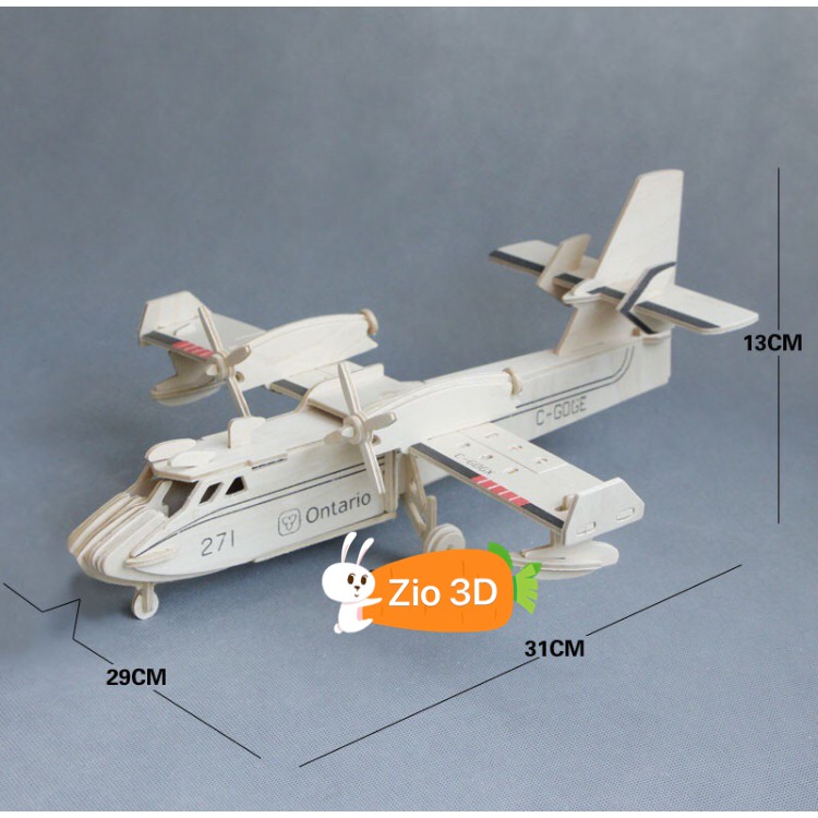 Mô hình lắp ráp gỗ 3D Máy bay dân dụng