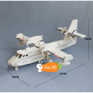 Đồ chơi lắp ráp gỗ 3D Mô hình Máy bay dân dụng