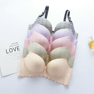 Áo ngực nữ su đúc bàn tay kẻ vuông cực đẹp - áo ngực nâng - A03