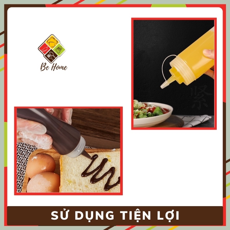 Bình Đựng Nước  BEHOME Bình đựng nước Sốt Nhựa Thân Thiện - An Toàn Dễ Dàng Vệ Sinh [GÍA XƯỞNG]