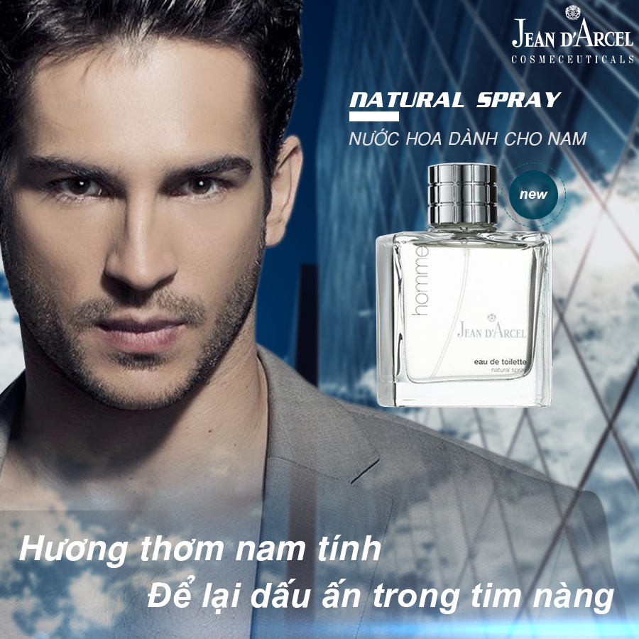 ( Date 11/2023) Nước hoa nam Jean D'Arcel _ J160 - JDA Natural Spray 100ml