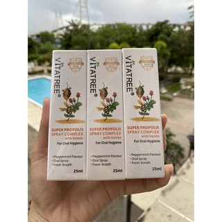 Xịt keo ong Vitatree giảm ho bớt ngứa cổ đỡ đau họng tăng đề kháng mau khỏi ốm 30ml mẫu mới