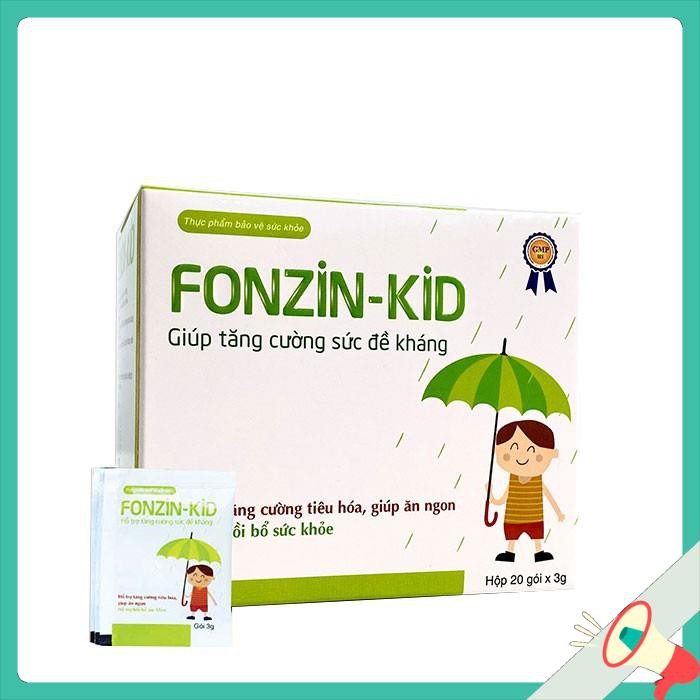 Bột tăng sức đề kháng Fonzin Kid hộp 20 gói Hàng Chính Hãng Công Ty