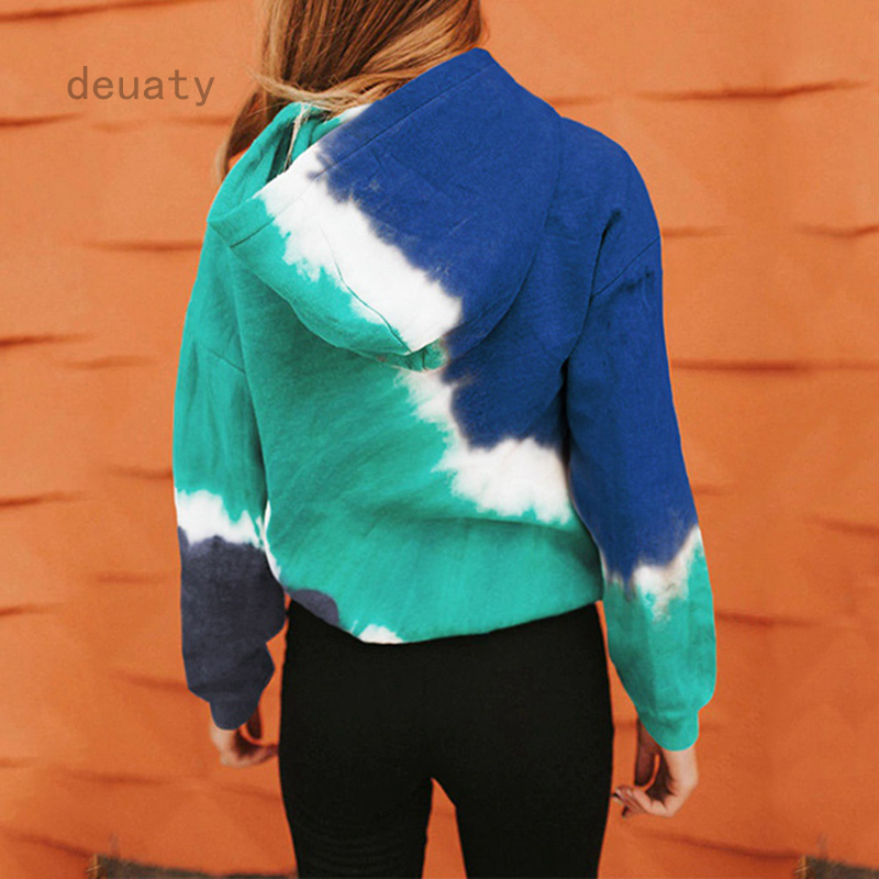 Equalistic Asaka 2020 New Women Ladies Fashion Long Sleeve Tie Dye Print Hoodies Casual Loose Hooded Sweatshirts Pullover Tops | BigBuy360 - bigbuy360.vn
