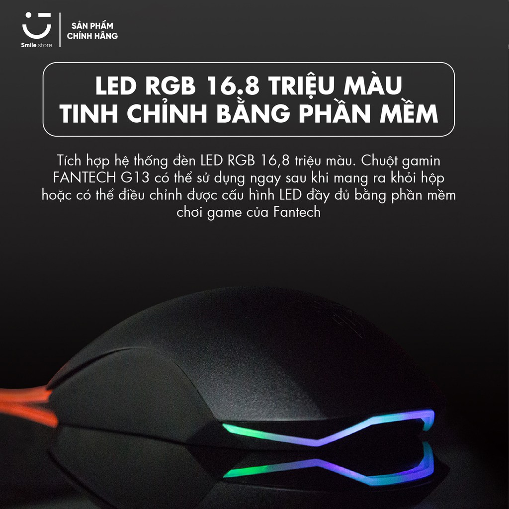 Chuột Gaming Có Dây Fantech G13 RHASTA II 2400DPI LED RGB 4 Phím - Hàng Chính Hãng