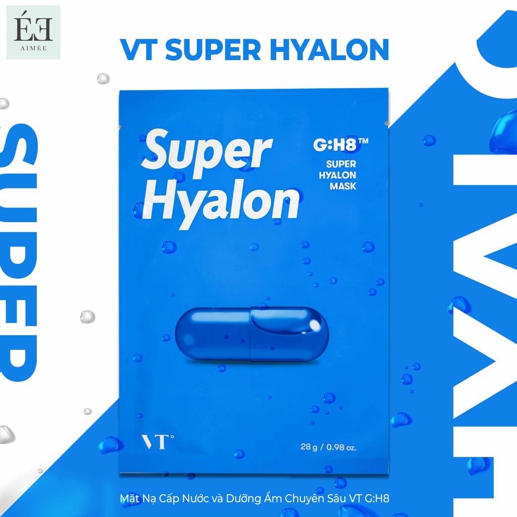 Mặt Nạ Dưỡng Da Cấp Nước Cấp Ẩm và Dưỡng Ẩm Chuyên Sâu VT SUPER HYALON G:H8