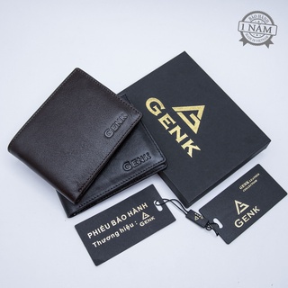 Ví mini đựng thẻ card holder da thật cao cấp nappa nam nữ Genk - GBS02