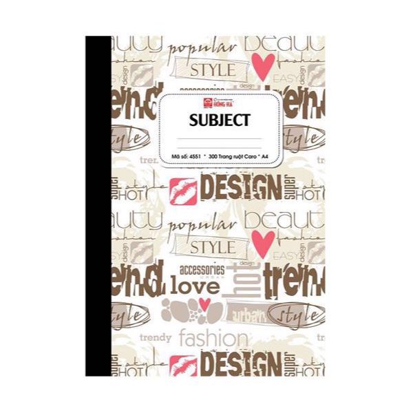 Sổ caro 300 trang Subject