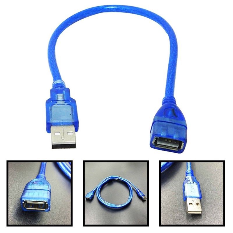 Dây cáp nối dài USB 2.0 dài 30cm - cáp nối đầu cái sang đầu đực dài 30cm