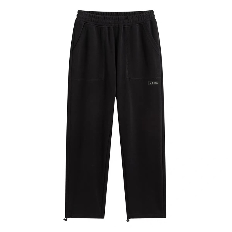 Quần dài nỉ cạp chun gắn tag dáng suông jogger unisex 3 màu thời trang LOHA