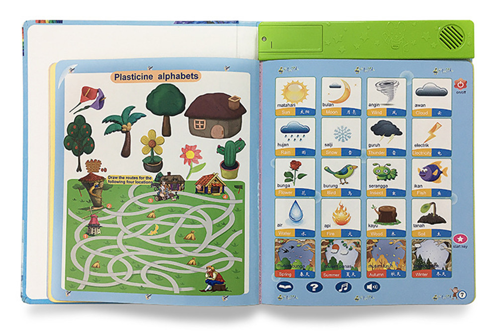【Ready Stock】 Malay English Chinese Point Reading Child Early Education Learning Machine Toy Audio Book Smart eBook 【Prettyhat】