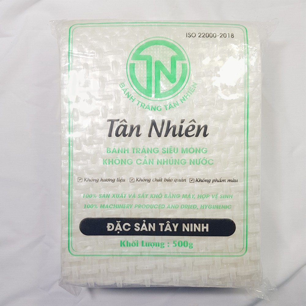 [Gói 470g] Bánh tráng trắng vuông Tân Nhiên siêu mỏng