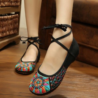 (FOLLOW shop) Giày thêu- giày thêu hoa- giày hoa