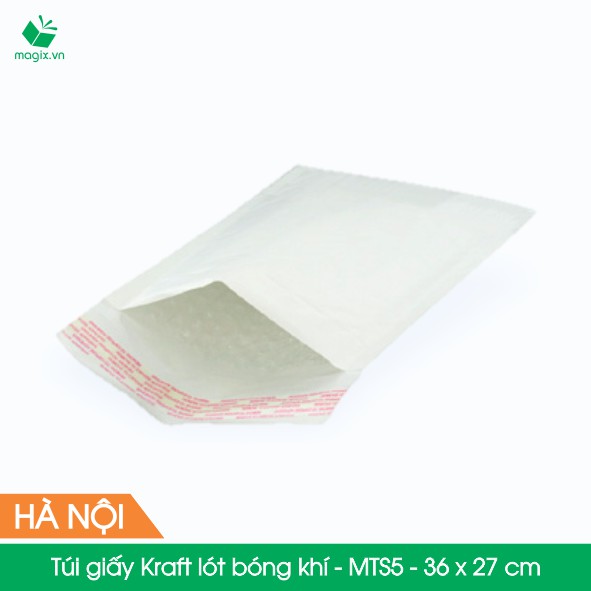 MTS5 - 36x27 cm - 20 Túi giấy Kraft bọc xốp hơi, túi giấy lót bóng khí