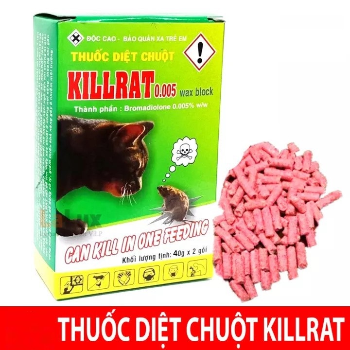 Thuốc diệt chuột KILLRAT diệt nhanh 1 lần ăn