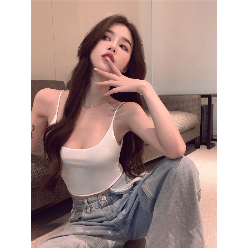 COZOK Áo Hai Dây Dáng Ôm Quyến Rũ Dễ Phối Đồ Thời Trang