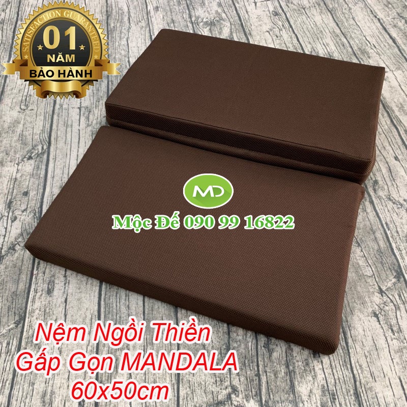 Nệm Ngồi Thiền YOGI 60x50cm Phật Giáo Sang Trọng, Tinh Tế, Trang Nhã - Thiền Định Yoga Thư Giãn, Xoa Dịu Căng Thẳng