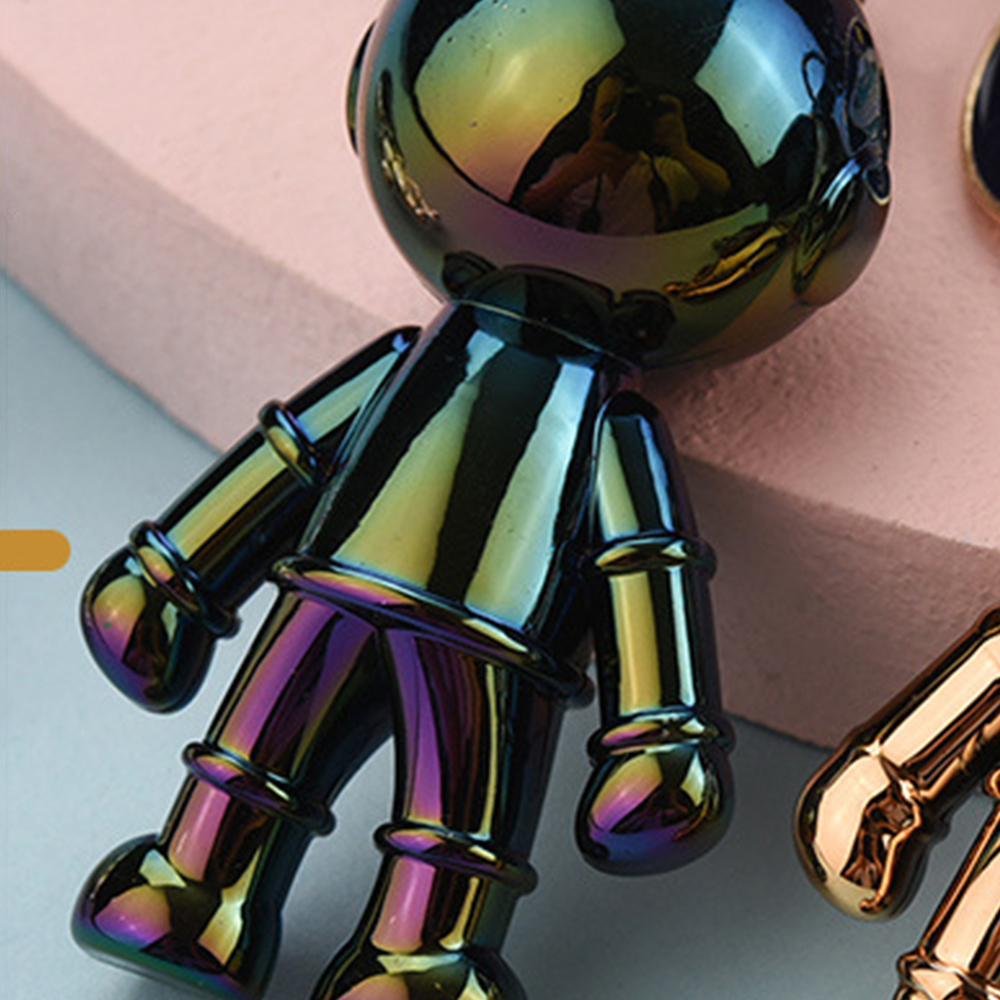 Móc Chìa Khóa Hình Robot Bằng Acrylic Mạ Điện Nhiều Màu Sắc