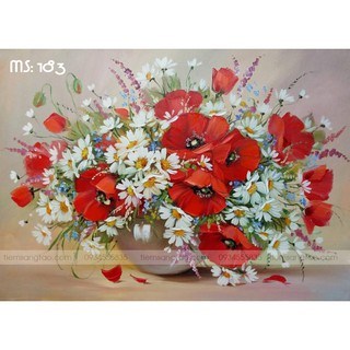 Trạm sơn dầu số hóa Hoa Anh Túc 183 Có Khung