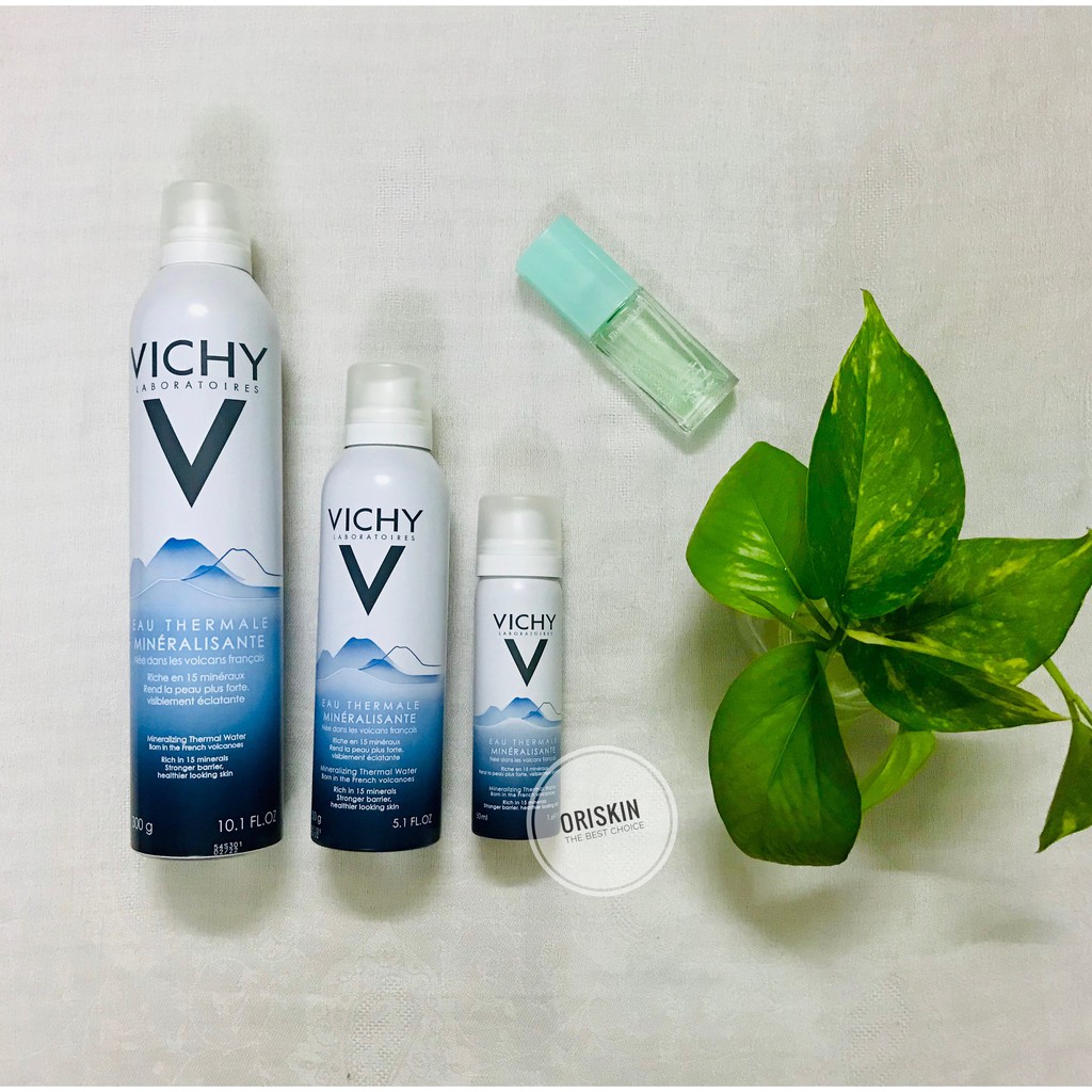 Bộ 2 Nước Khoáng Dưỡng Da Vichy Mineralizing Thermal Water 300ml - Tặng Túi ToTe Vichy Cao Cấp