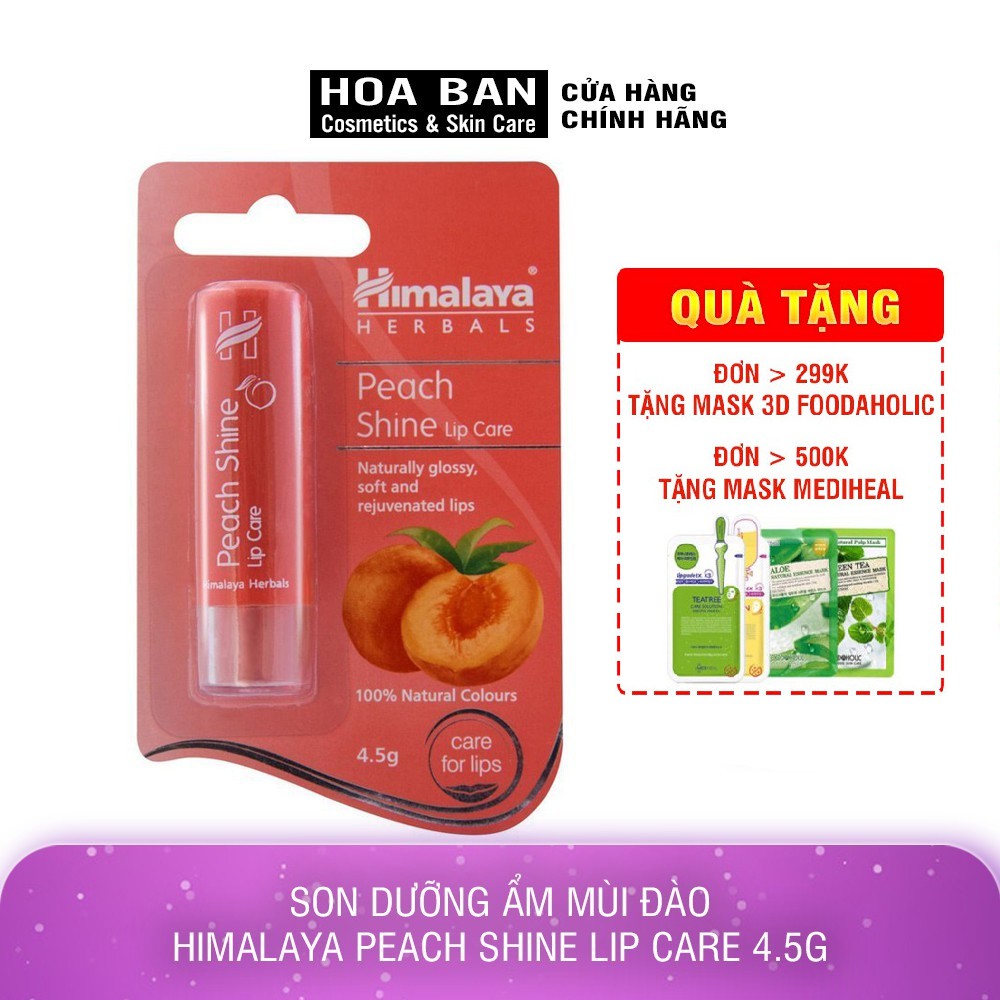 Son dưỡng ẩm mùi đào Himalaya Peach Shine Lip Care 4.5g