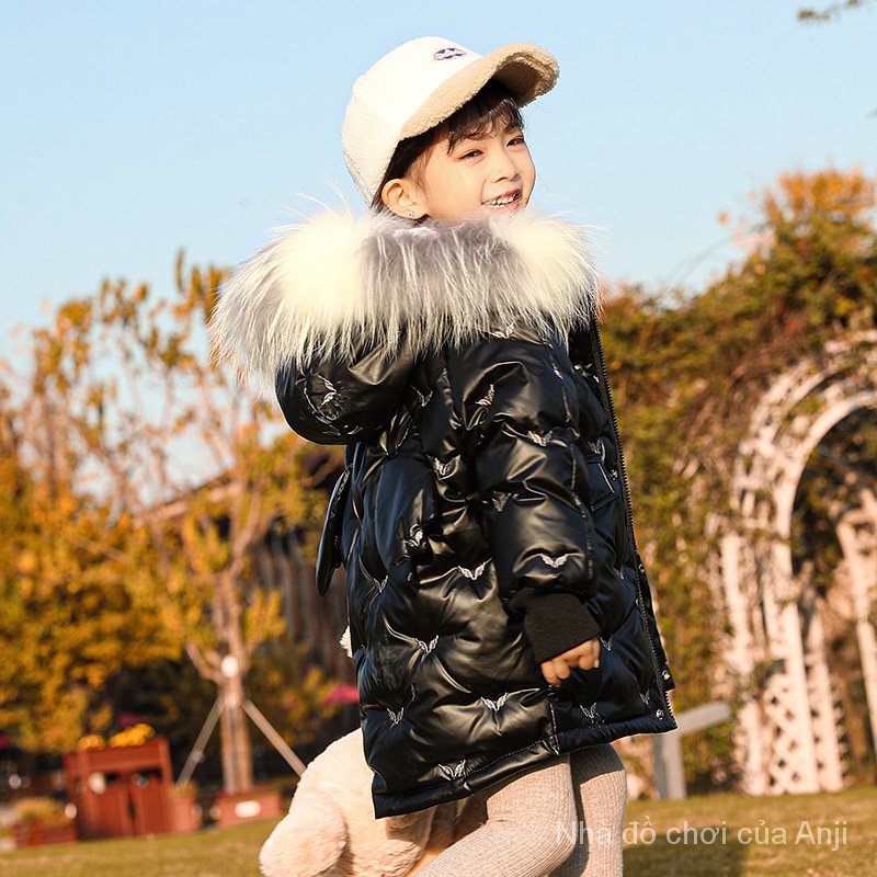 Kids Girls Long Coat Kids Baby Thick Winter White Duck