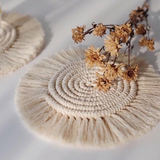 Đế lót ly Macrame tròn HANDMADE CÓ SẴN