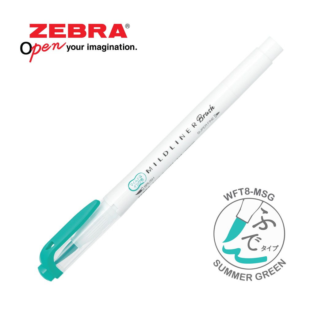 Viết Dạ Quang Zebra Mildliner Brush đầu cọ 10 MÀU MỚI [Chính hãng]