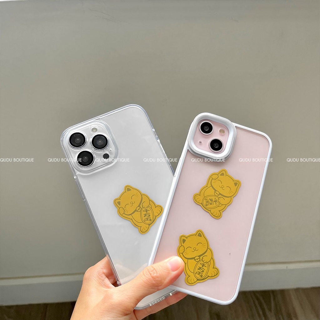 Mèo Thần Tài Vẫy Tay Phát Tài Phát Lộc May Mắn Sticker Dán Qudu