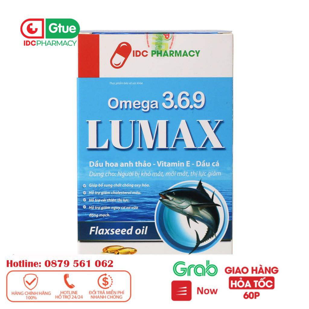 Viên uống Omega 369 tốt cho da, tim mạch, trí não, giảm quá trình lão hóa, tăng cường thị lực  LUMAX