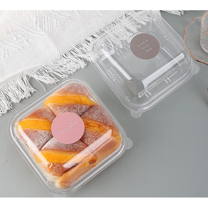 50 Hộp bánh vuông kiểu trong suốt dễ thương kute