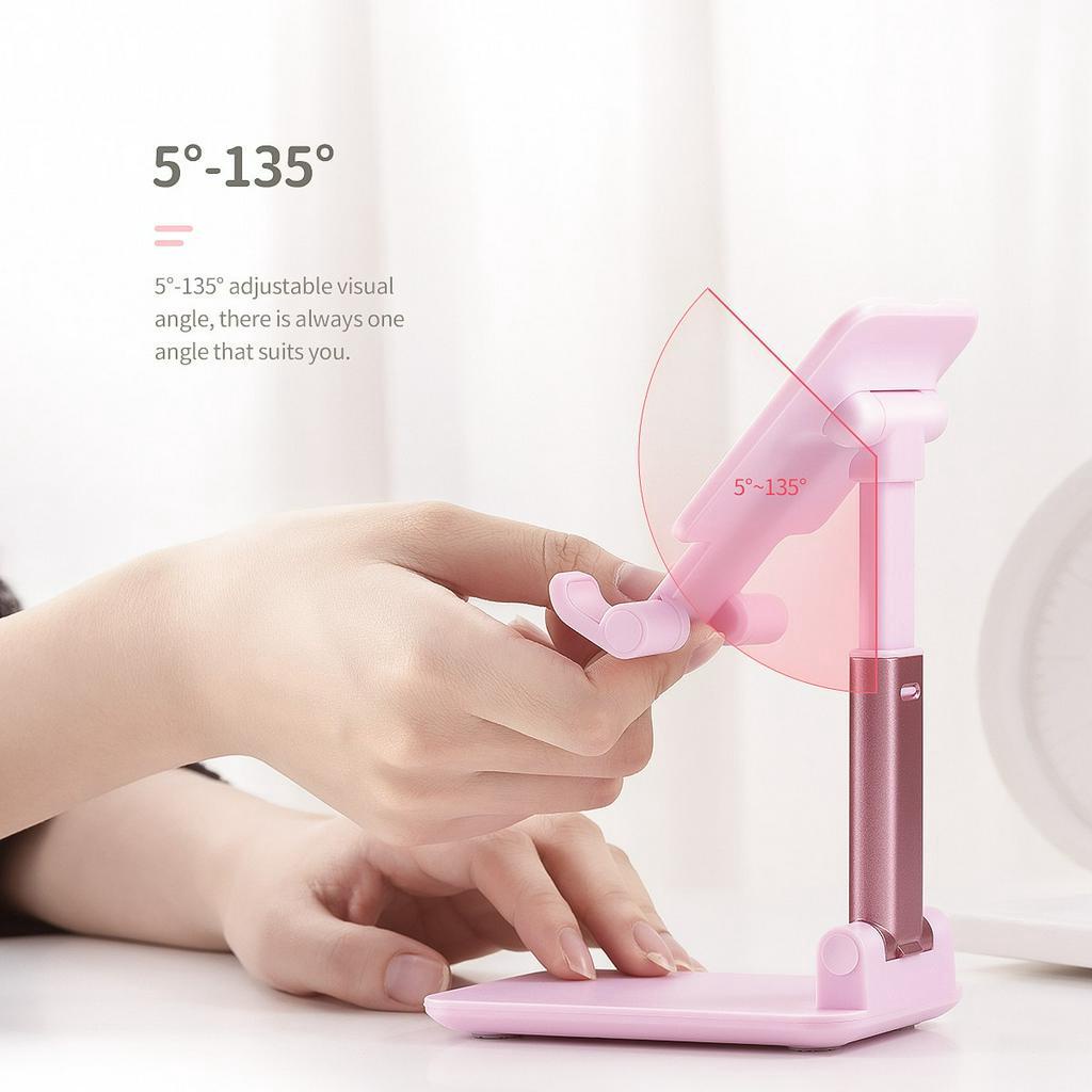 Giá Đỡ ORICO MPHJ Có Gương Màu Hồng Để Bàn Gập Gọn Điều Chỉnh Được Cho Điện Thoại Xiaomi 11/iPhone/Máy Tính Bảng iPad