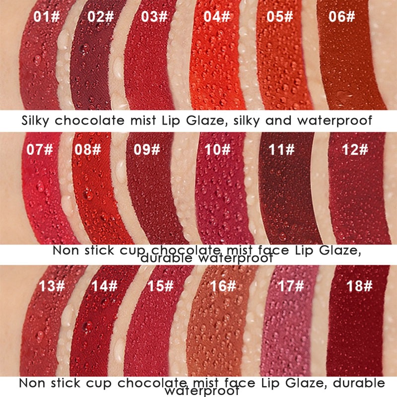 Son Kem Lì 18 Màu Tùy Chọn Chống Dính Chống Nước Lâu Trôi