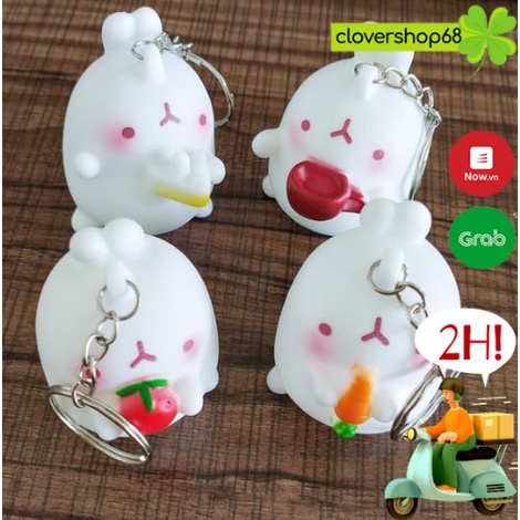 Móc khóa thỏ trắng dễ thương   🍀 Clovershop68 🍀