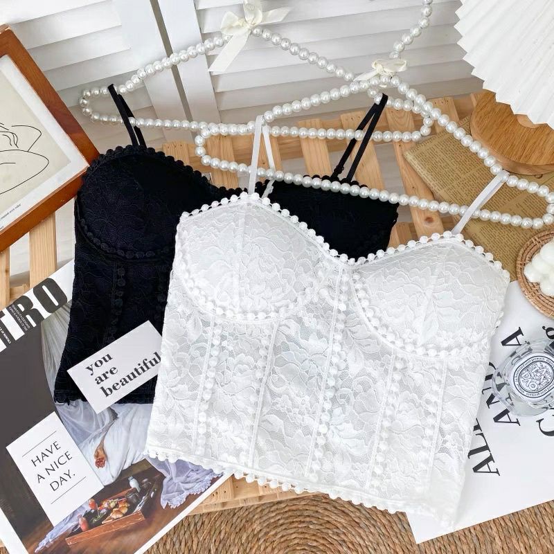 Áo bra ren cúp ngưch sexy áo ren croptop