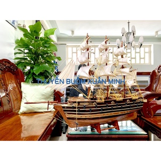 Mô hình thuyền buồm gỗ phong thuỷ napoleon | hàng xuất khẩu - gỗ căm xe | dài 76cm
