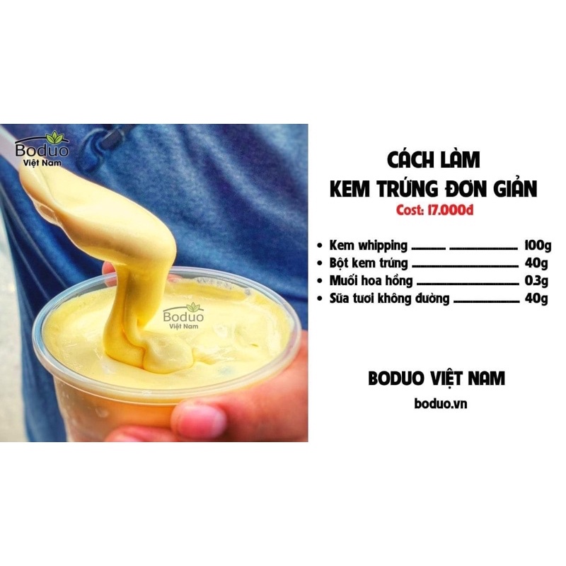 kem trứng nướng bodou -onlyou- xika the alley 1kg