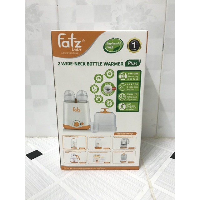 (BH 1 NĂM) MÁY HÂM SỮA 2 BÌNH CỔ RỘNG THẾ HỆ MỚI FATZ FATZBABY FB3012SL