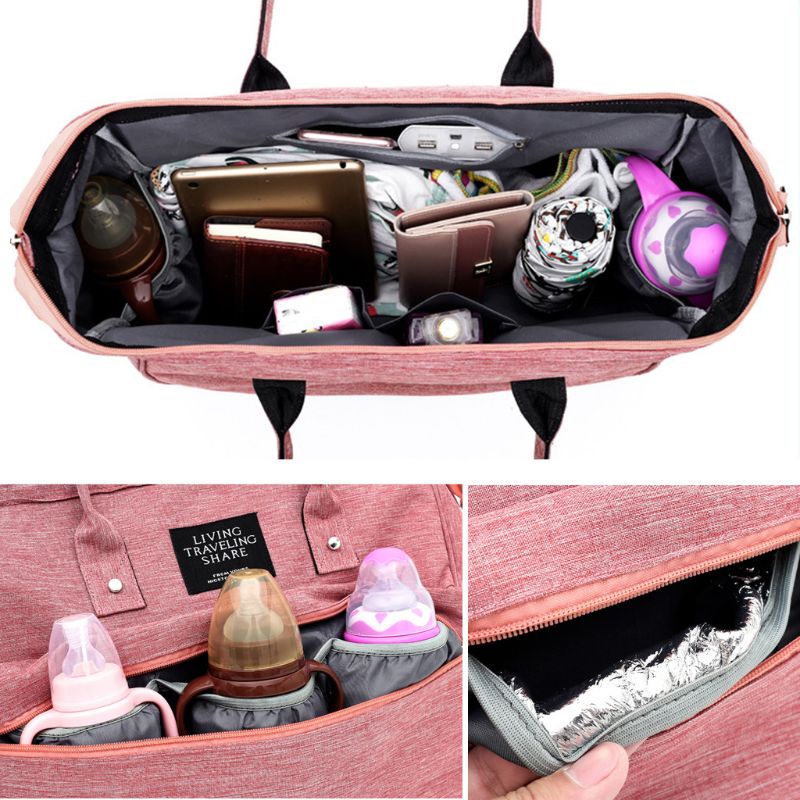 Ba Lô Đeo Vai Cỡ Lớn Chống Thấm Nước Đựng Tã Lót / Bình Sữa Em Bé