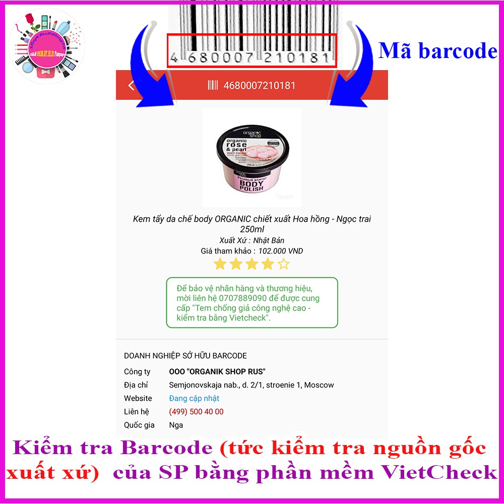 TẨY DA CHẾT TOÀN THÂN ORGANIC SHOP BODY SCRUB | BigBuy360 - bigbuy360.vn