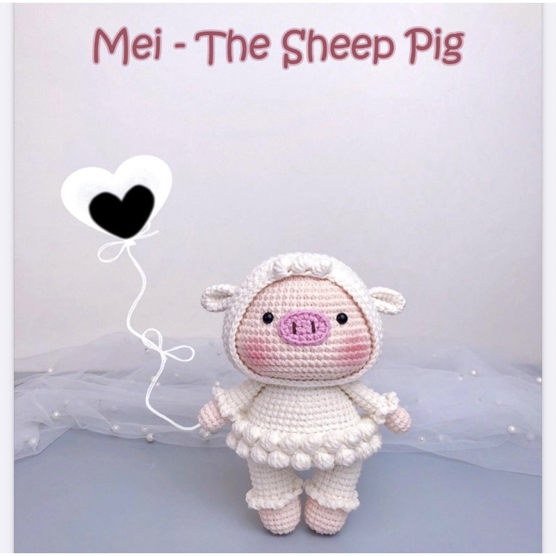 Heo len handmade - Gấu bông len- Gấu bông handmade