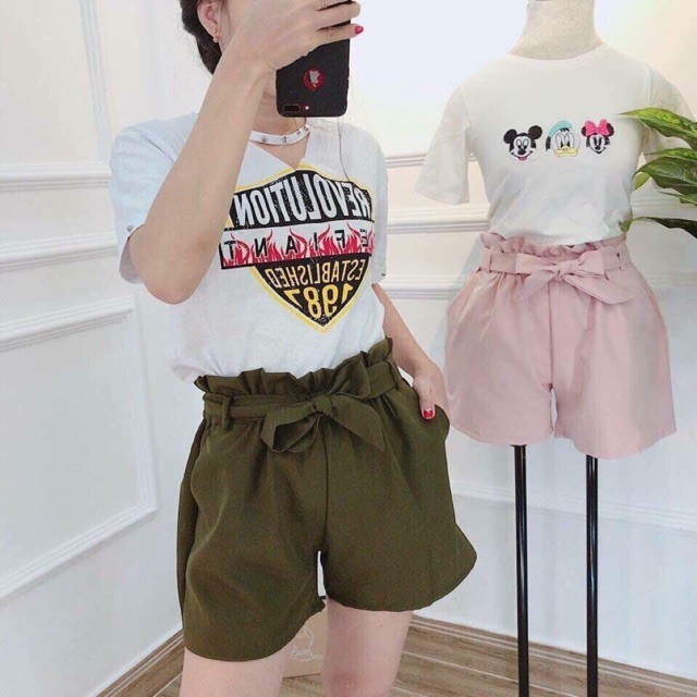 [Mã FAMAYWA giảm 10K đơn 50K] Quần short Belt NƠ TRƠN from rộng | BigBuy360 - bigbuy360.vn