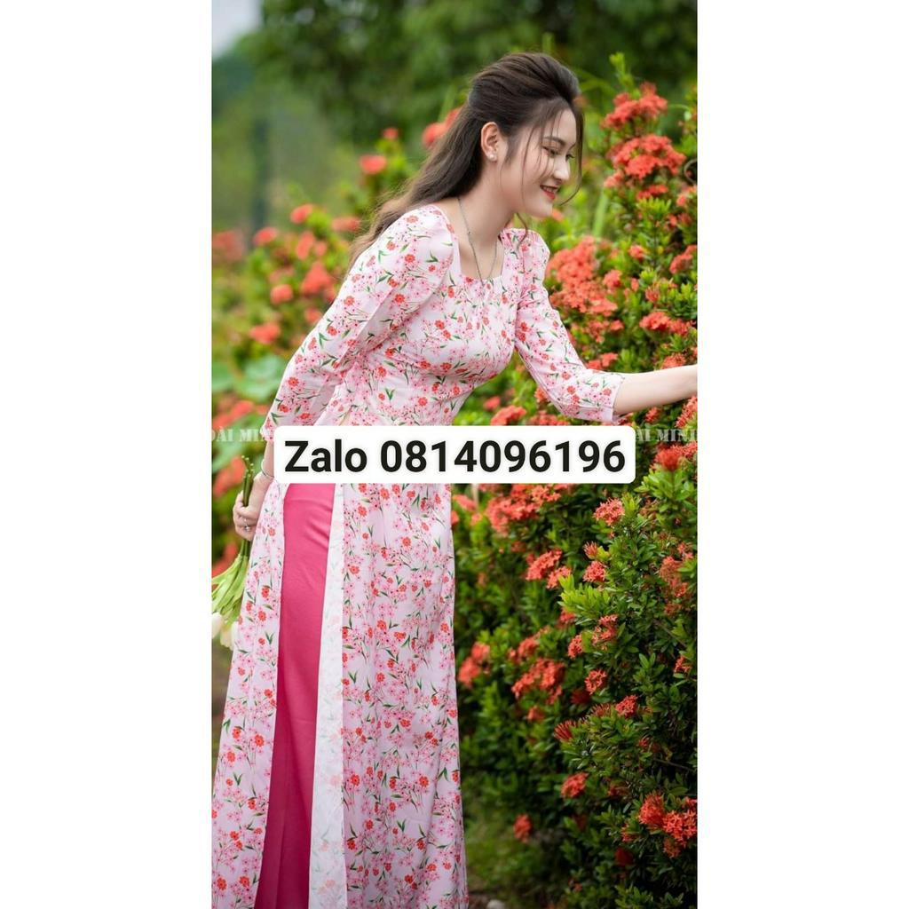 ÁO DÀI HÓA NHÍ MÀU HỒNG DỄ THƯƠNG ĐỦ SIZE CÓ DÃN VÀ RŨVIDEO SHOP TỰ QUAY