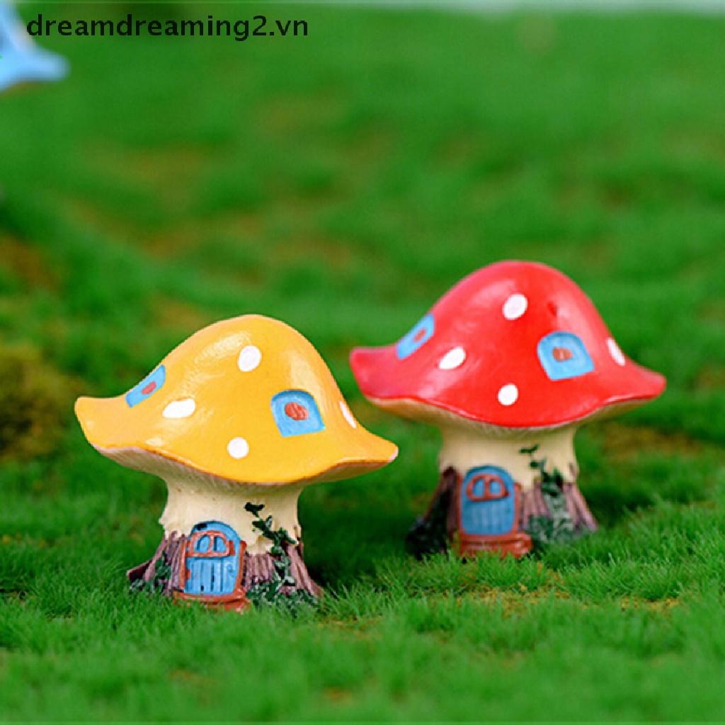 Mô Hình Ngôi Nhà Nấm Nhỏ Dùng Để Trang Trí Tiểu Cảnh