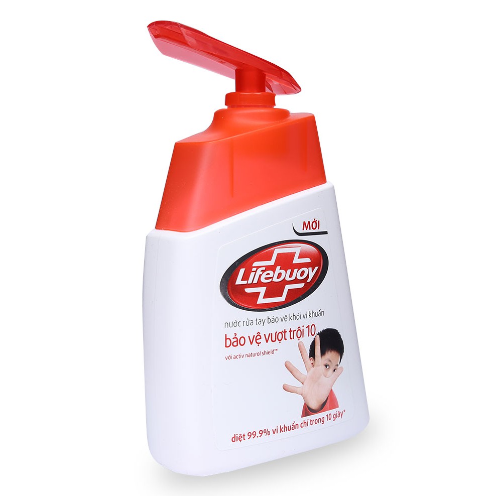 Nước Rửa Tay Lifebuoy Bảo Vệ Vượt Trội Chai 180 G