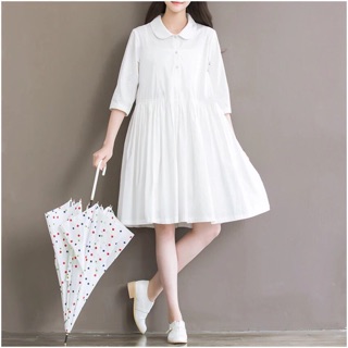 ĐẦM BABYDOLL TRẮNG CỔ PETER PAN