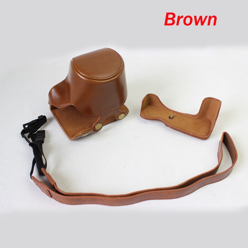 Túi Da PU Đựng Máy Ảnh Canon EOS M6 M6II M6 Mark ii Kèm Dây Đeo Vai 15-45mm