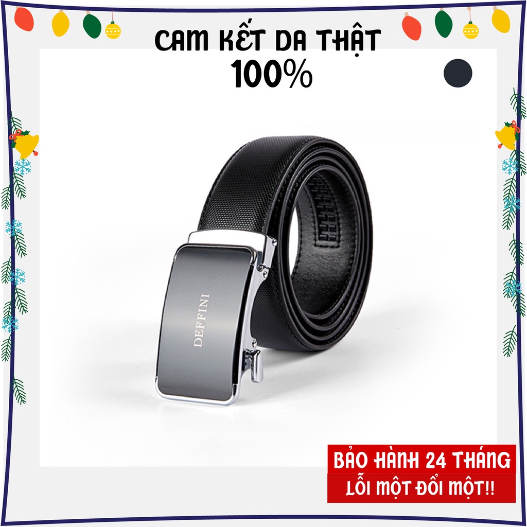 Thắt Lưng Nam Cao Cấp DEFFINI Da Bò 100%, Dây Lưng Nam Khóa Tự Động Cao Cấp Da Bò 100% ,Có hộp - T202